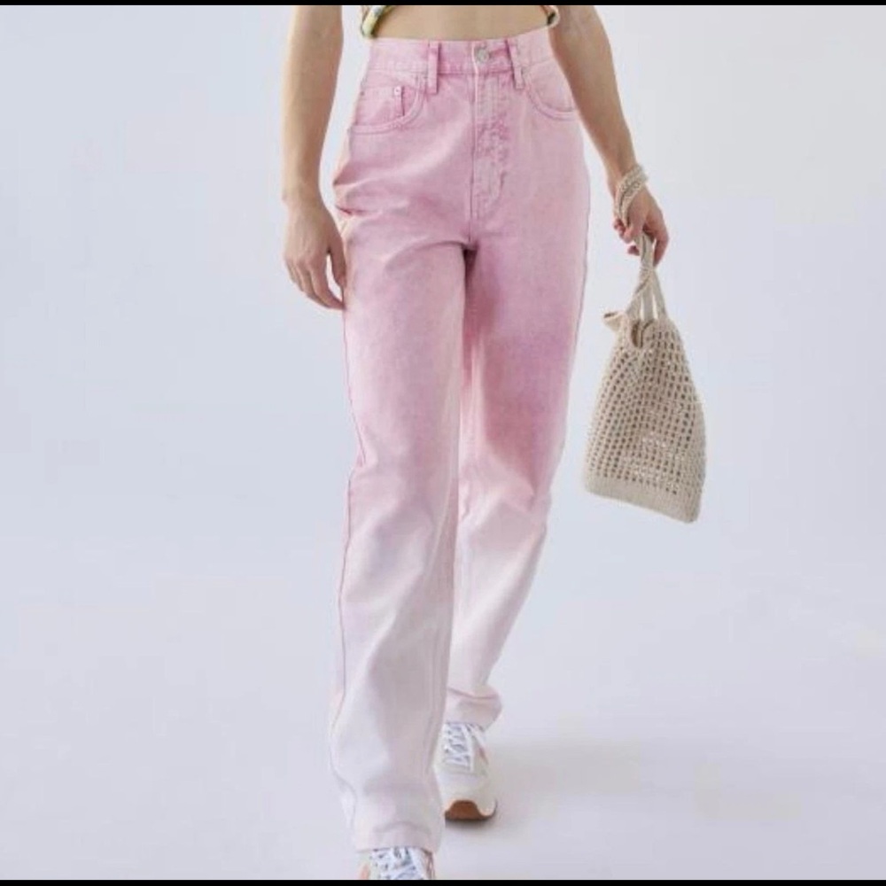 BDG High rise baggy pink gradient ombre jeans